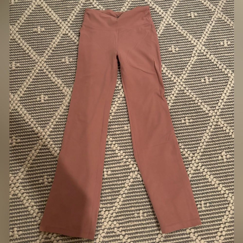 Athleta girl, pink flare leggings size M 8/10